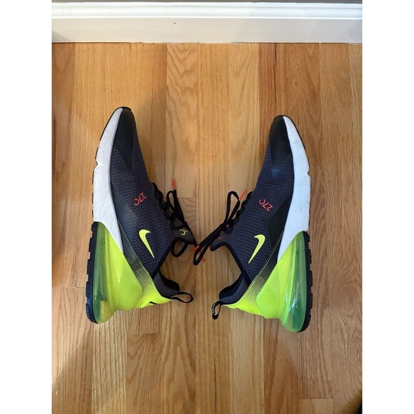 Nike Air Max 270 Retro Future Mens Size 13 Black Neon Running Shoes Aq9164-005 - Picture 7 of 8